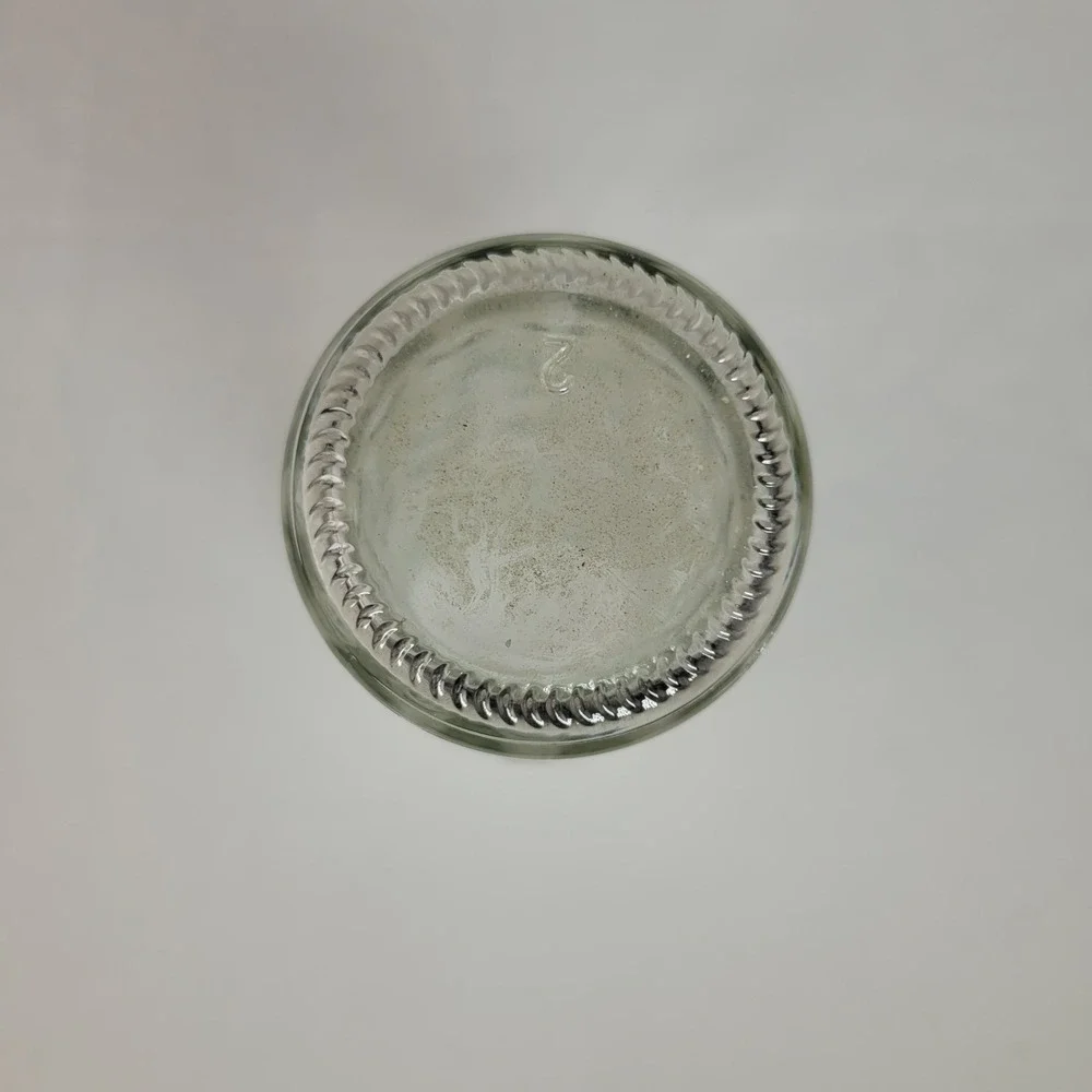 Vintage Clear Glass Hobnail Bud Vase Textured Thumbprint Flower Vase 6.75in